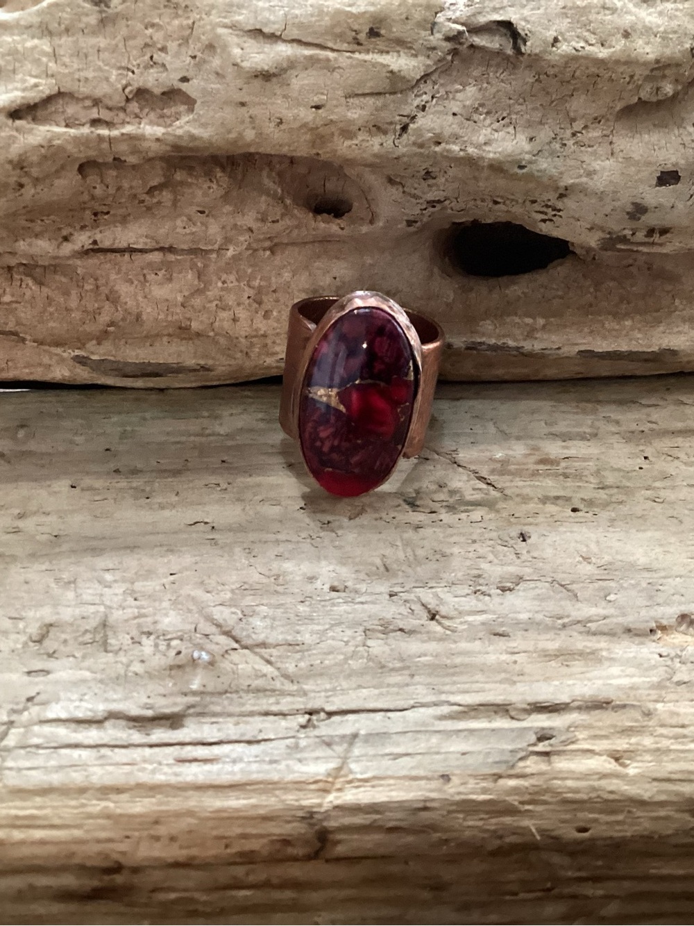 Copper and Dhalia Ring